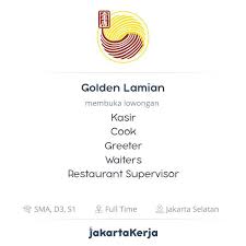 Kualifikasi harap cantumkan dalam surat lamaran info loker di dapat dari lokercirebon.com agar lamaran anda dapat diproses oleh pihak hrd. Lowongan Kerja Kasir Cook Greeter Waiters Restaurant Supervisor Di Golden Lamian Jakartakerja