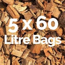 Hardwood Chip 5 X 60 Litre Bags Ashfield Leisure Chips Chicken Runs Hardwood