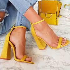 Maybe you would like to learn more about one of these? Mode D Ete Sandales A Talon Femmes Sexy Epais Sandales Leopard Talon Chaussures Jaune Jaune Cdiscount