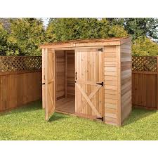 Cedarshed Bayside Double Door Storage Shed 6 Ft X 3 Ft Brown B63dd Reno Depot