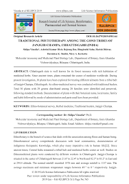 The reason for garena free fire's increasing popularity is it's compatibility with low end devices just as. Pdf Traditional Phytotherapy Among The Gond Tribes Of Janjgir Champa Chhattisgarh India