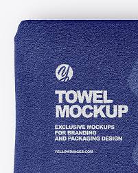 Towel Mockup Top View In Object Mockups On Yellow Images Object Mockups
