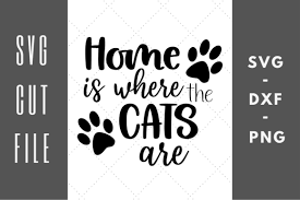 Download Home Is Where The Cats Are Svg Cut File Graphic By Abigail Burt Designs Creative Fabrica SVG Cut Files