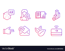 Click Hand Feedback And 3d Chart Icons Set