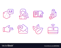 click hand feedback and 3d chart icons set