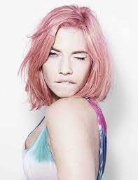 12 Pale Pink Short Hairstyles 3 Dusty Pink Hair Color Shorthair Pinkhair Pink Short Hair Hair Styles Dusty Pink Hair