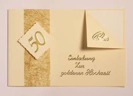 Nach der feier ist es üblich, hochzeit dankeskarten zu schicken. Einladungskarten Goldene Hochzeit Dm