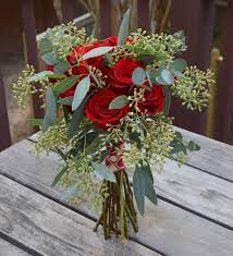 Dozen Red Roses With Seeded Eucalyptus Handtied Bouquet Flower Delivery Dozen Red Roses Floral Bouquets