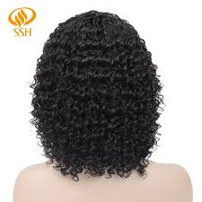 How to measure ur hair: 14 Inch Deep Wave With Bang Shoulder Length Wig Curly Black Wig Curly Hair Wig Brazilian Remy Hair Curly Full Wigs For Women Full Machine Wigs Aliexpress