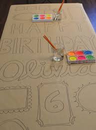 An idea for a self colored birthday card. Picture Frame Birthday Party Banner Artbar