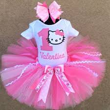 Hello Kitty Birthday Dress For 1 Year Old Pretty In Pink Hello Kitty Personalized 1st Birthday Tutu Outfit Tutu De Hello Kitty Hello Kitty Tutus
