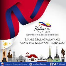 The philippines commemorates its independence day on friday, june 12 with events from rizal park, manila, the aguinaldo shrine in kawit, cavite and in other. Philippine Embassy In Kuwait On Twitter 122 Years Of Philippine Independence Kay Sarap Maging Pilipino The Philippine Embassy In Kuwait Joins The Filipino Nation In Today S Celebration Of Independence Day The 122nd