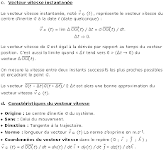 Vecteur vitesse et vitesse instantanée. Vecteurs Vitesse Et Acceleration Maxicours