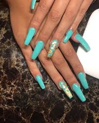 Here are the latest nail art designs for you to check out. Teal Nails 40 Teal Color Nail Designs You Will Fall In Love Teal Acrylic Nails Teal Nails Teal Nail Designs