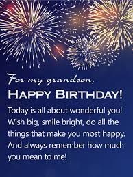 Free birthday card verses for your grandson lovely verses to show your grandson how much you care. You Mean A Lot To Me Happy Birthday Wishes Card For Grandson Birthday Greeting Cards By Davia Happy Birthday Wishes Cards Grandson Birthday Wishes Birthday Wishes Messages