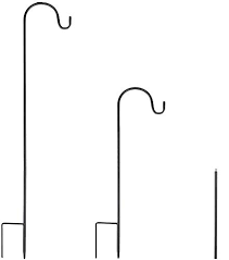 Yinweiwei Verstellbare Hohe Schaferhaken Mit Sockel 76 Cm Metall Begrenzungshaken Fur Gartenlichter Laternen Windspiel 3 Abschnitte Schwarz 2 Stuck Amazon De Garten