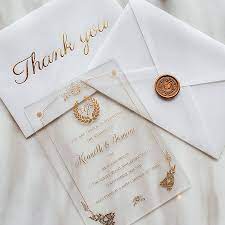 Romantic White And Gold Acrylic Wedding Invitations Ws280 Clear Acrylic Wedding Invitations Unique Wedding Cards Acrylic Wedding Invitations