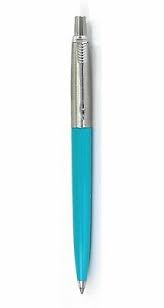 Parker Jotter Light Blue Ballpoint Pen Black Ink Made In Usa Brass New