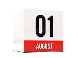 Tercer bimestre 2021 (8 semanas) publicación de materias: 1 De Agosto En El Cubo Del Calendario Stock De Ilustracion Ilustracion De Blanco Agosto 123808740