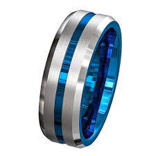 Pin By Jaime Hamilton On Blue Tungsten Wedding Bands Rings Mens Wedding Bands Tungsten Wedding Bands Vintage Engagement Rings Art Deco