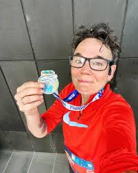 Done. And despite struggling, I cut half an hour off my best time for the  half marathon. Stoked!