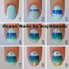 Ink361 The Instagram Web Interface Nail Art Tutorial Beach Nails Ocean Nail Art