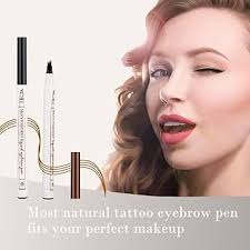 Eyebrow Tattoo Pen, Microblading Eyebrow Pencil, with a Micro-Fork Tip  Applicator, Create Natural Looking Eyebrows, Easy to Use and Stays All Day  ...