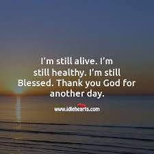 I M Still Alive I M Still Healthy I M Still Blessed Thank You God For Another Day Idlehearts
