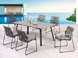 Moderne Garten Essgruppe Bormio Esstisch Beton 6 Stuhle In Kufenform Kordeldesign Online Kaufen Best Gartenmobel Wohnzimmermobel Weiss Gartentisch Mit Stuhlen