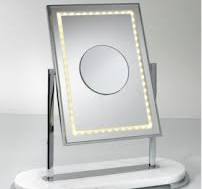 Miroir Brot Prestige Mon Beau Miroir Double Sided Free-standing Mirror with  White Marble Base