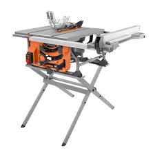 Ridgid 15 Amp 10 In Table Saw With Folding Stand R4518 The Home Depot In 2020 Table Saw Jobsite Table Saw Superior Cabinets