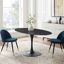Find oval glass dining table in canada | visit kijiji classifieds to buy, sell, or trade almost anything! Lippa 60 Artificial Marble Oval Dining Table Contemporary Modern Furniture Modway