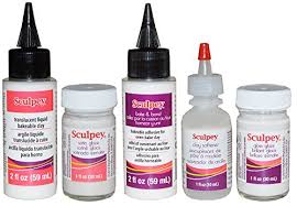 Sculpey Artist Set 2 Ounce Translucent Liquid Bakeable Clay 1 Ounce Satin Glaze 2 Ounce Bake Bond 1 Ounce Clay Softener 1 Ounce Gloss Glaze