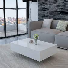 Weston home rectangle coffee table. Rectangle Coffee Table With 2 Storage Drawers Rgb Lights High Gloss White Coffee Table With Storage Furniture Home Kitchen