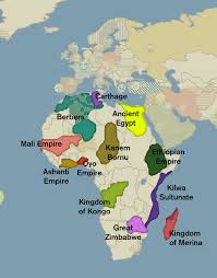 Link to selected place on the map; Ancient African Empires Map Metal Gaia