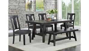 This unique rustic table was found near the rio frio river. Lavon Dining Table Set Rustic Black Finish