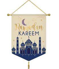 Ramadan Kareem Hanging Canvas Banner Ramadan Kareem Decoration Canvas Banner Ramadan