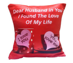 Choose from 1000's of romantic birthday gifts ideas for husband like wallets, perfumes, office bags. Red Microfiber Saugat Traders Gift For Husband Printed Cushion Id 16718291848