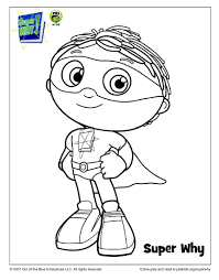 Super Why Super Why Coloring Pages For Kids Cartoon Coloring Pages