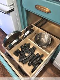 For quality pull out shelves and do it yourself the name to remember is slide out shelves llc. Diy Pull Out Shelves Pots Pans Organization Addicted 2 Decorating
