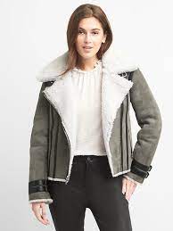 Suede Shearling Jacket Outerwear Women Shearling Jacket Jackets