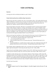 How is boxing mma haram quora : Pdf Is Boxing And Similar Activities Permitted As A Sport In Islam Zachariah Matthews Academia Edu