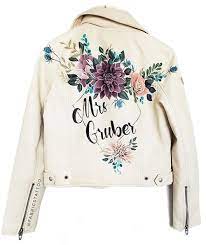 Hand Painted Leather Jackets For Weddings And Events Fabricstattoo Painted Leather Jacket Hand Painted Leather Jacket Painted Jacket