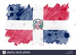 Republica Dominicana Bandera Esta Representado En Estilo Acuarela Liquida Aislado Sobre Fondo Blanco Descuidad En 2020 Imagenes De Banderas Abstracto Bandera Nacional