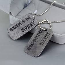 X Men Logan Wolverine Pendant Military Dog Tag Necklace Diamond Bar Necklace Necklace Dog Tag Necklace