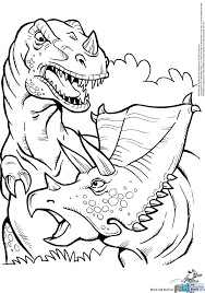 Kleurplaat Printable T Rex And Triceratops Coloring Page In Tyrannosaurus And Triceratops Dinosaur Coloring Pages Dinosaur Coloring Sheets Dragon Coloring Page