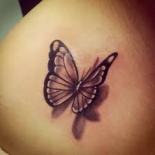 Black Blue And White Butterfly Meaning Neat Black And White 3d Realistic Butterfly Tattoo Tattoos Re 3d Butterfly Tattoo Realistic Butterfly Tattoo Butterfly Tattoo
