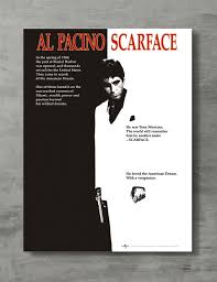 A film poster is a poster used to promote and advertise a film primarily to persuade paying customers into a theater to see it. Scarface Poster Scarface Movie Canvas Print Al Pacino Tony Montana Wall Art Posters Print Standard Size 18 X24 Inches Amazon Com Au Home