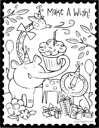 Fold the pin card stock down the middle along the long side. Make A Wish Birthday Card Coloring Page Coloringall