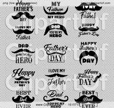 Best free funny father's day clip art black and white. Clipart Of Black And White Fathers Day Greetings And Mustaches Royalty Free Vector Illustration By Vector Tradition Sm 1615715